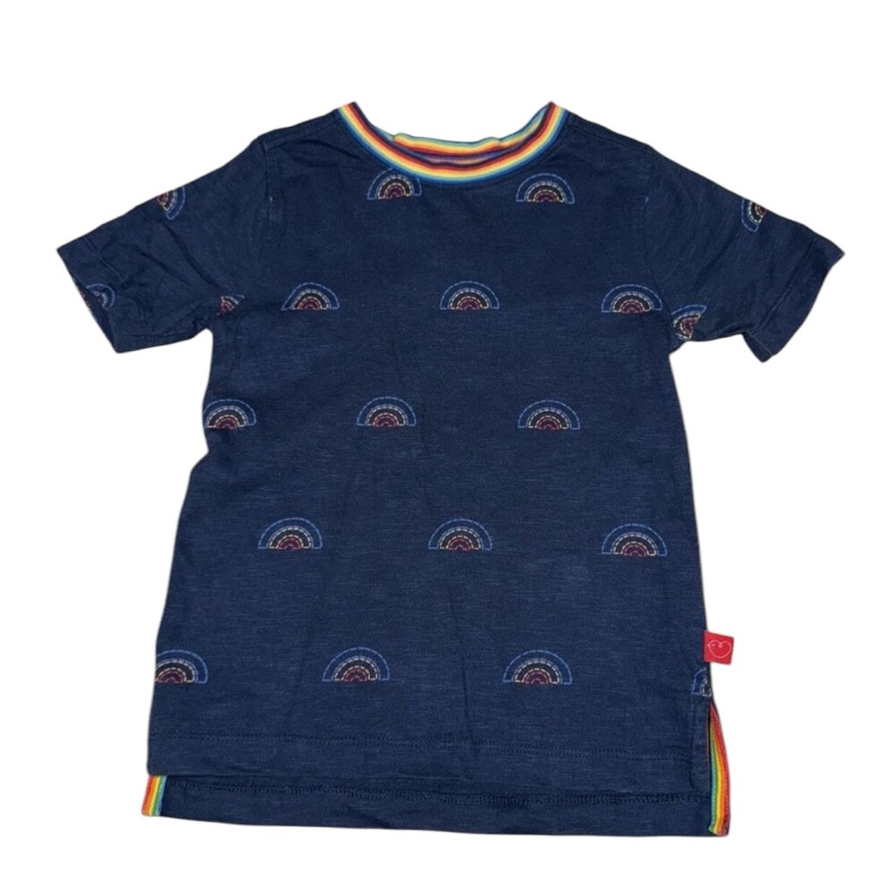 Little Bird Rainbows Tee Navy Blue Size 2-3 Years